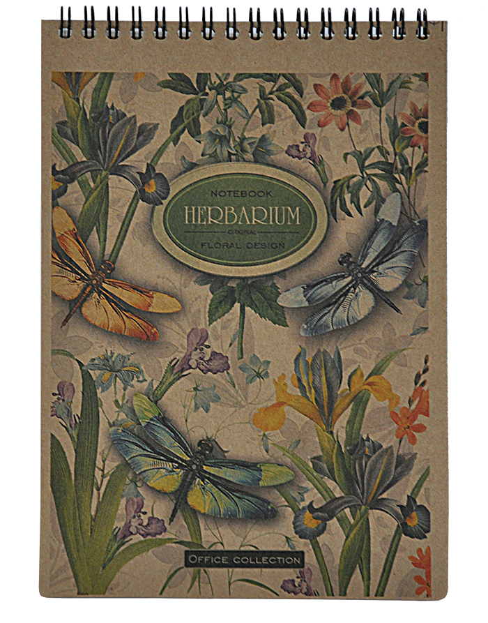 Блокнот на спіралі зверху А5 80арк BM.2471 KRAFTклітинка,мікроперфорація,обкл. з крафт-картону(5/60), фото 1