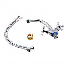 Змішувач для кухні Lidz Lamb 272F двохвентильний LDLAM272FCRM22018 Chrome, фото 4