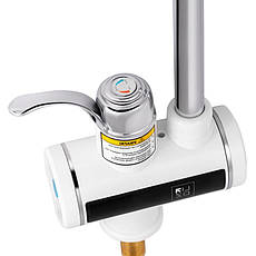 Проточний кран-водонагрівач кухонний для кухні Lidz Warm 058 LDWAR058WCR24985 White / Chrome, фото 3