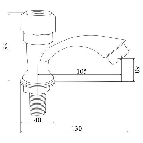 Кран на одну воду для раковини Brinex BW 0221, фото 2