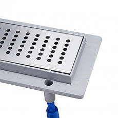 Трап Qtap Dry FB304-700 лінійний з сухим закривом та нержавіючою решіткою 700х73, фото 3