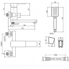 Змішувач для ванни Lidz Kubis 006 з поворотним виливом (з душовим гарнітуром) (k35) LDKUB006NKS28536 Nickel, фото 2