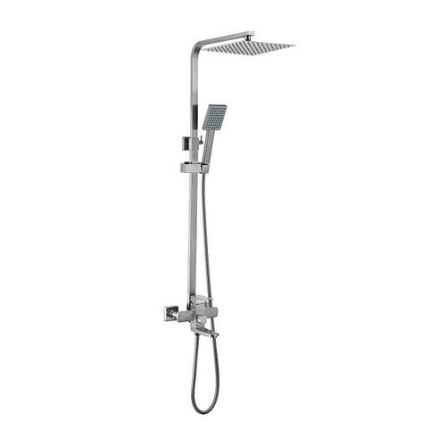 Душова система універсальна Lidz Kubis 1030 на три споживача (з виливом) (k35) LDKUB1030NKS28538 Nickel, фото 1