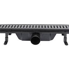 Трап Qtap Dry FF304-600MBLA лінійний з сухим закривом та нержавіючою решіткою 600х73, фото 4