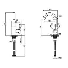 Змішувач для кухні Lidz Aria 015F2 (k35) LDARI015F2NKS34942 Nickel, фото 2