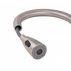 Змішувач для кухні Lidz Aria 015FL з висувним виливом (k35) LDARI015FLNKS34945 Nickel, фото 5