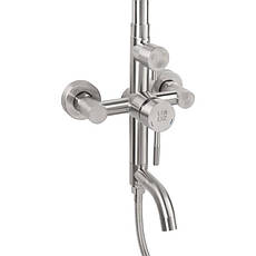 Душова система універсальна Lidz Aria 1030 на три споживача (з виливом) (k35) LDARI1030NKS34932 Nickel, фото 3