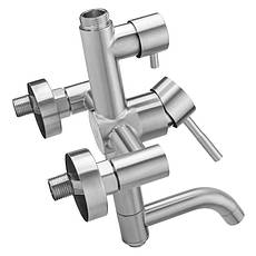 Душова система універсальна Lidz Aria 1030 на три споживача (з виливом) (k35) LDARI1030NKS34932 Nickel, фото 4