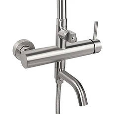 Душова система універсальна Lidz Aria 1031 на три споживача (з виливом) (k35) LDARI1031NKS34933 Nickel, фото 3