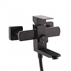 Душова система універсальна Lidz Kubis 1030 на три споживача (з виливом) (k35) LDKUB1030BLA35724 Black, фото 3