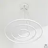 Керована світлодіодна LED люстра Esllse LATTE 75W 3R ON/OFF підвісна біла "три кола" Ø60×110cм WHITE 220V IP20, фото 8