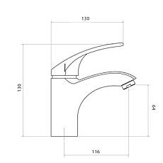 Змішувач для раковини Lidz Mars 001F (k40) LDMAR001CRM34871 Chrome, фото 2