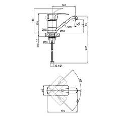 Змішувач для кухні Lidz Anny 003M (k40) LDANN003MCRM35093 Chrome, фото 2