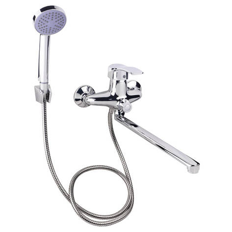 Змішувач для ванни Lidz Anny 005 з поворотним виливом (з душовим гарнітуром) (k40) LDANN005CRM35120 Chrome, фото 1