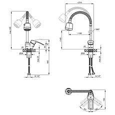 Змішувач для кухні Lidz Agata 008F4 з гнучким виливом (k40) LDAGA008F4CRM35126 Chrome, фото 2