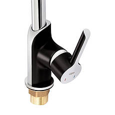 Змішувач для кухні Qtap Grand QTGRABCR007F Chrome/Black, фото 5