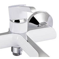 Змішувач для ванни Qtap Grand (з душовим гарнітуром) QTGRAWCR006 Chrome/White, фото 4