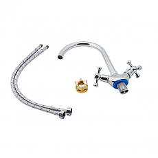 Змішувач для кухні Lidz Lamb 278F двохвентильний LDLAM278FCRM35071 Chrome, фото 4