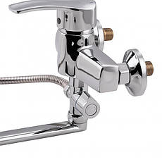 Змішувач для ванни Lidz Anny 005C2 з поворотним виливом (з душовим гарнітуром) (k40) LDANN005C2CRM35102 Chrome, фото 4