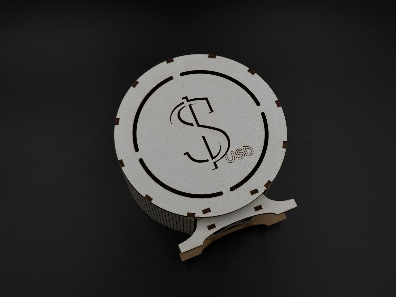 Копілка сімейний бюджет USD.Колір білий. 14х8см