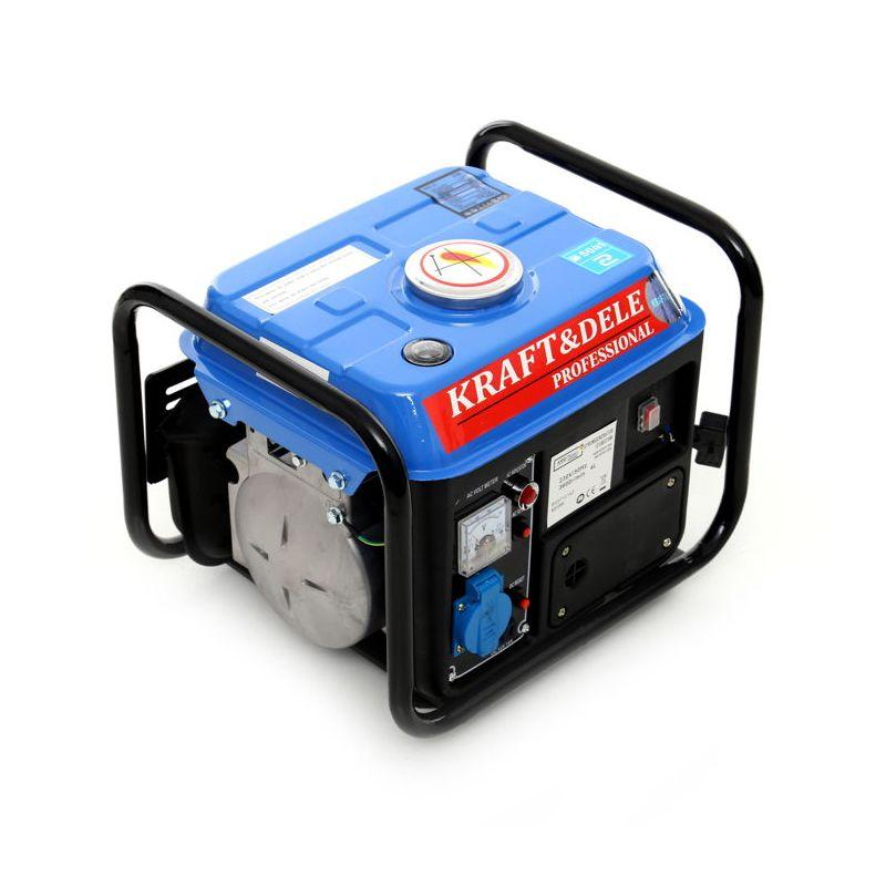 Бензиновий генератор KRAFT&DELE KD109N 1200 Вт 12/230V, потужність двигуна 1,5 кВт однофазний побутовий для дому, ручний стартер, фото 1