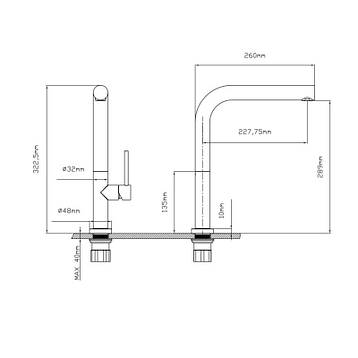 Змішувач для кухні Qtap Zdenek QTZDN9032103FC Brushed Nickel PVD, фото 2