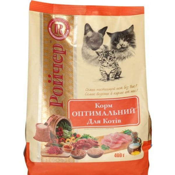 Сухий корм для котів Ройчер  Оптимальний 400 г