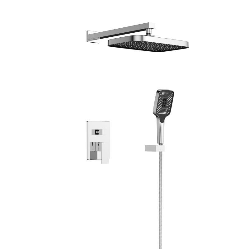 Душова система універсальна Qtap Aquarius прихованого монтажу на два споживача QTAQA64103NGC Chrome