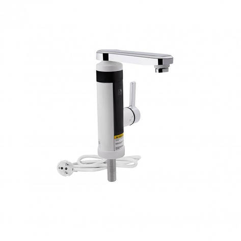 Проточний кран-водонагрівач кухонний для кухні Lidz Warm 061 LDWAR061WCR35431 White / Chrome, фото 1