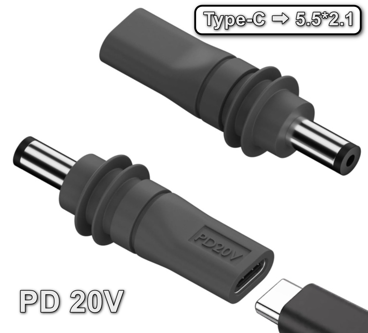 Адаптер роз'єму USB Type-C на DC 5.5 2.1 Starlink adapter, фото 1