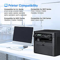 Тонер LxTek TN2220 TN-2220 сумісний з Brother TN2220 TN 2220 для Brother MFC-7360N HL-2130 FAX-2840 HL-2240 H, фото 5