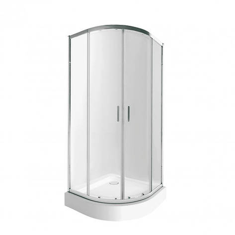 Набір Qtap душова кабіна Taurus CRM1011AC6 Clear 2020x1000x1000 мм + піддон Robin 301112 100x100x12 см з, фото 1