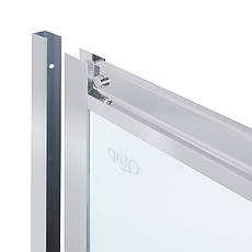 Душова кабіна Qtap Pisces CRM107-9SP5 75-90x75-90 см, скло Pear 5 мм без піддона, фото 3