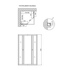 Душова кабіна Lidz Wawel SC80x80.SAT.LOW.GR, скло тоноване 4 мм без піддона, фото 2