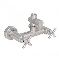 Душова система для кабіни Lidz Wind 1363 двохвентильний на два споживача LDWIN1363NKS43389 Nickel, фото 5