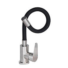 Змішувач для кухні Lidz Vida 015F3 з гнучким виливом (k35) LDVID015F3BLA43358 Black, фото 3