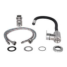 Змішувач для кухні Lidz Vida 015F3 з гнучким виливом (k35) LDVID015F3BLA43358 Black, фото 4