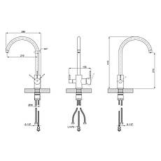 Змішувач для кухні Lidz Aria 020F (k35) LDARI020FNKS43365 Nickel, фото 2