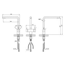 Змішувач для кухні Lidz Aria 020F1 (k35) LDARI020F1NKS43359 Nickel, фото 2
