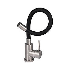 Змішувач для кухні Lidz Aria 015F3 з гнучким виливом (k35) LDARI015F3BLA43364 Black, фото 3