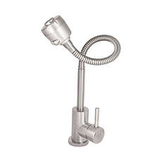 Змішувач для кухні Lidz Aria 015F41 з гнучким виливом (k35) LDARI015F41NKS45306 Nickel, фото 3