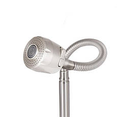 Змішувач для кухні Lidz Aria 015F41 з гнучким виливом (k35) LDARI015F41NKS45306 Nickel, фото 4