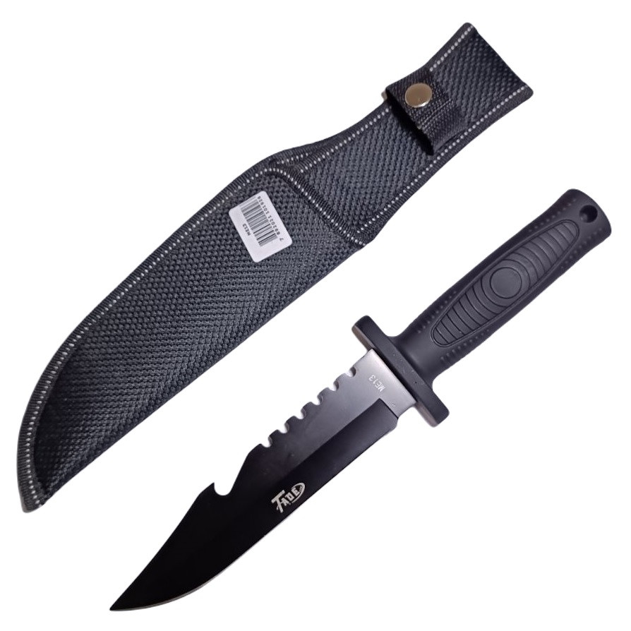 Тактичний мисливський ніж Tade ME13 із Чохлом 28.5см Black (7_00105)