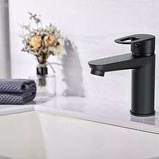 Змішувач для раковини Lidz Latwa 001 (k35) LDLAT001BLA45418 Black, фото 4