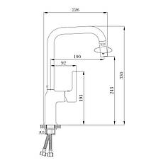 Змішувач для кухні Qtap Cardinal QTCAR344CRM45658 Chrome, фото 2