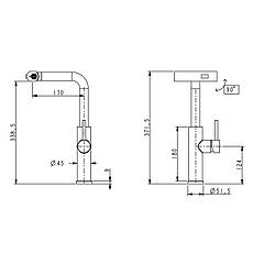 Змішувач для кухні Lidz Aria 015FLT з висувним мультифункціональним виливом-лійкою (k35) LDARI015FLTNKS37643, фото 2