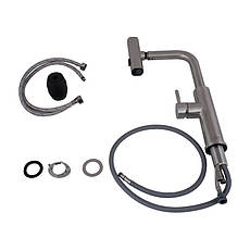 Змішувач для кухні Lidz Aria 015FLT з висувним мультифункціональним виливом-лійкою (k35) LDARI015FLTNKS37643, фото 5