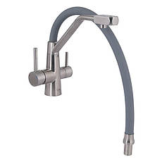 Змішувач для кухні Lidz Aria 020F3 з гнучким виливом з підключенням для питної води (k35) LDARI020F3GNK39211, фото 4