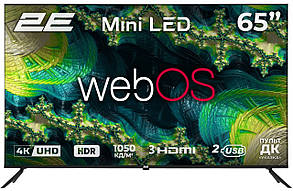 Телевізор 2E MiniLED 4K 60Hz Smart WebOS Black 65" (2E-65A88H) UA UCRF