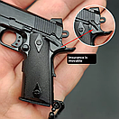 Брелок розбірний пістолет Антистрес KIMBER 1911 чорний іграшка з металу 1:3 фіджет EDC, фото 7